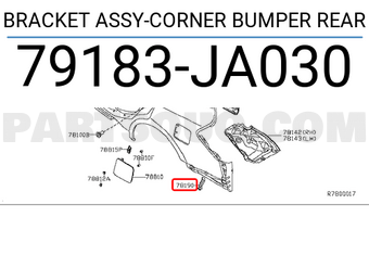 Nissan 79183JA030 BRACKET ASSY-CORNER BUMPER REAR