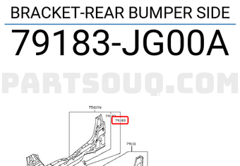Nissan 79183JG00A BRACKET-REAR BUMPER SIDE