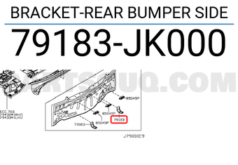Nissan 79183JK000 BRACKET-REAR BUMPER SIDE