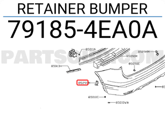 Nissan 791854EA0A RETAINER BUMPER