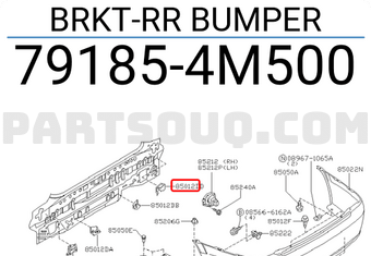 Nissan 791854M500 BRKT-RR BUMPER