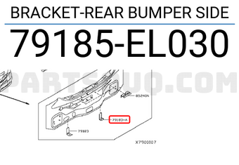 Nissan 79185EL030 BRACKET-REAR BUMPER SIDE