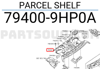 Nissan 794009HP0A PARCEL SHELF