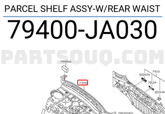 Nissan 79400JA030 PARCEL SHELF ASSY-W/REAR WAIST
