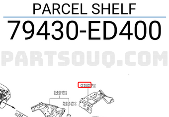 Nissan 79430ED400 PARCEL SHELF
