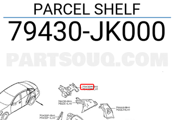 Nissan 79430JK000 PARCEL SHELF