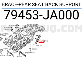 Nissan 79453JA000 BRACE-REAR SEAT BACK SUPPORT