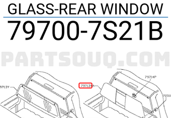 Nissan 797007S21B GLASS-REAR WINDOW