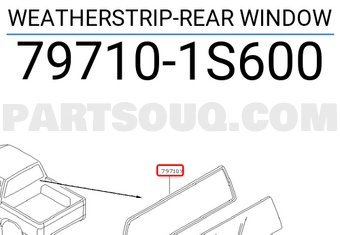 Nissan 797101S600 WEATHERSTRIP-REAR WINDOW