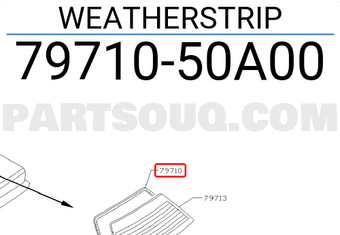 Nissan 7971050A00 WEATHERSTRIP