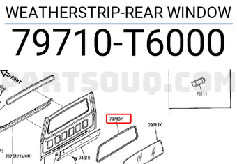 Nissan 79710T6000 WEATHERSTRIP-REAR WINDOW
