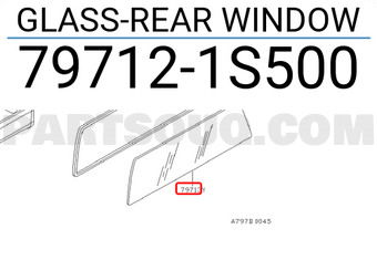 Nissan 797121S500 GLASS-REAR WINDOW