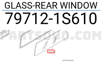 Nissan 797121S610 GLASS-REAR WINDOW