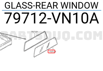 Nissan 79712VN10A GLASS-REAR WINDOW