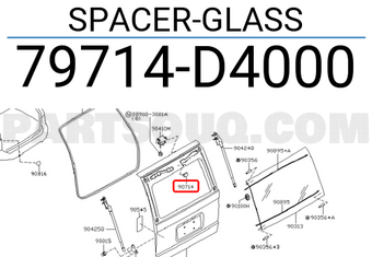 Nissan 79714D4000 SPACER-GLASS