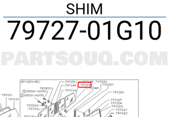Nissan 7972701G10 SHIM