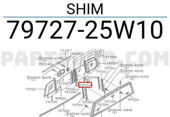 Nissan 7972725W10 SHIM