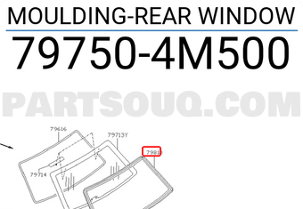 Nissan 797504M500 MOULDING-REAR WINDOW