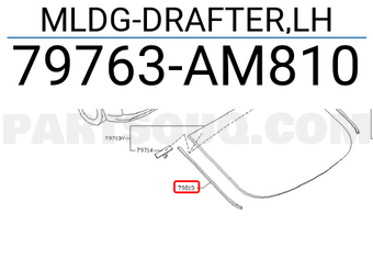 Nissan 79763AM810 MLDG-DRAFTER,LH