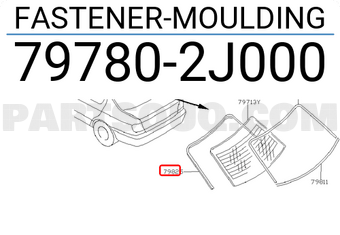 Nissan 797802J000 FASTENER-MOULDING