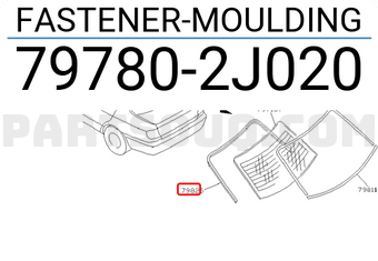 Nissan 797802J020 FASTENER-MOULDING