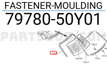 Nissan 7978050Y01 FASTENER-MOULDING
