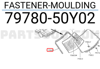 Nissan 7978050Y02 FASTENER-MOULDING