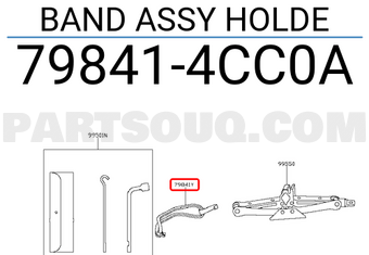 Nissan 798414CC0A BAND ASSY HOLDE