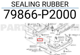 Nissan 79866P2000 SEALING RUBBER