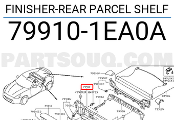 Nissan 799101EA0A FINISHER-REAR PARCEL SHELF