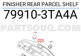 Nissan 799103TA4A FINISHER REAR PARCEL SHELF