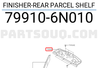 Nissan 799106N010 FINISHER-REAR PARCEL SHELF