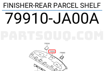 Nissan 79910JA00A FINISHER-REAR PARCEL SHELF
