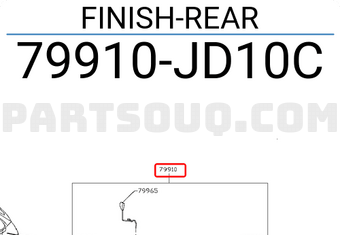 Nissan 79910JD10C FINISH-REAR