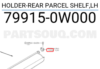 Nissan 799150W000 HOLDER-REAR PARCEL SHELF,LH