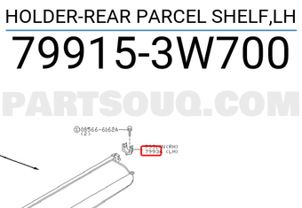 Nissan 799153W700 HOLDER-REAR PARCEL SHELF,LH