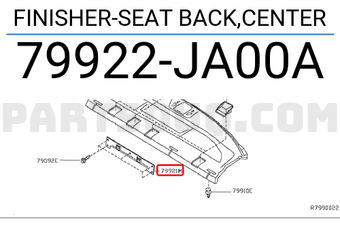 Nissan 79922JA00A FINISHER-SEAT BACK,CENTER