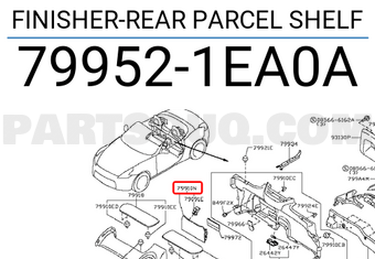 Nissan 799521EA0A FINISHER-REAR PARCEL SHELF