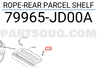 Nissan 79965JD00A ROPE-REAR PARCEL SHELF