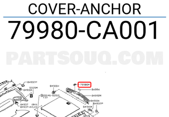 Nissan 79980CA001 COVER-ANCHOR