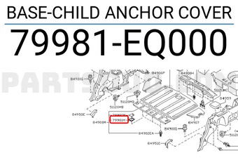 Nissan 79981EQ000 BASE-CHILD ANCHOR COVER