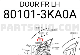 Nissan 801013KA0A DOOR FR LH