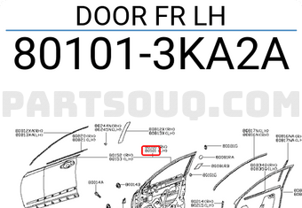 Nissan 801013KA2A DOOR FR LH