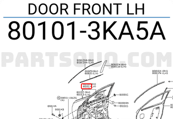 Nissan 801013KA5A DOOR FRONT LH