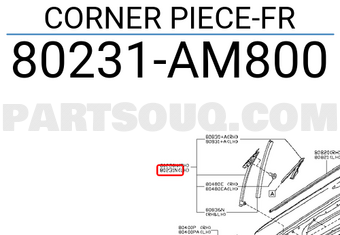 Nissan 80231AM800 CORNER PIECE-FR