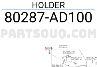 Nissan 80287AD100 HOLDER