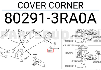 Nissan 802913RA0A COVER CORNER