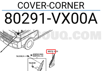Nissan 80291VX00A COVER-CORNER