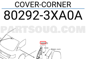Nissan 802923XA0A COVER-CORNER