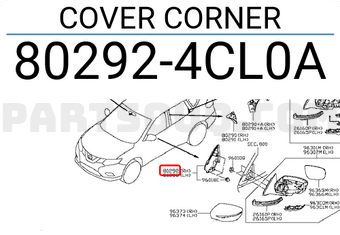 Nissan 802924CL0A COVER CORNER